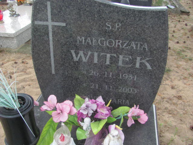 Małgorzata Witek 1951 Bydgoszcz - Grobonet - Wyszukiwarka osób pochowanych