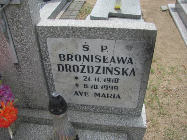 Bronisława Droździńska 1910 Bydgoszcz - Grobonet - Wyszukiwarka osób pochowanych