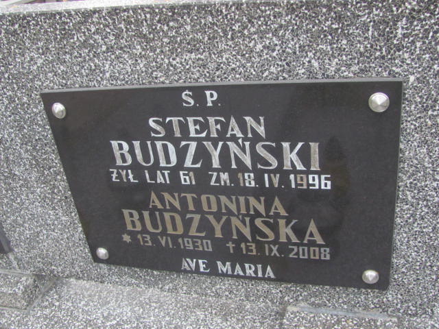 Stefan Budzyński 1935 Bydgoszcz - Grobonet - Wyszukiwarka osób pochowanych