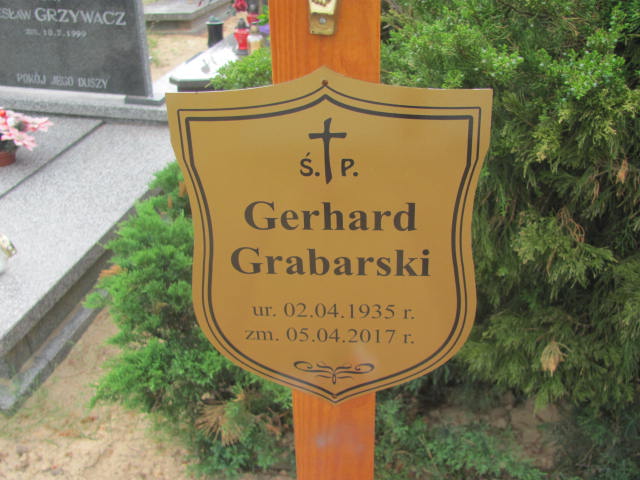 Gerhard Grabarski 1935 Bydgoszcz - Grobonet - Wyszukiwarka osób pochowanych