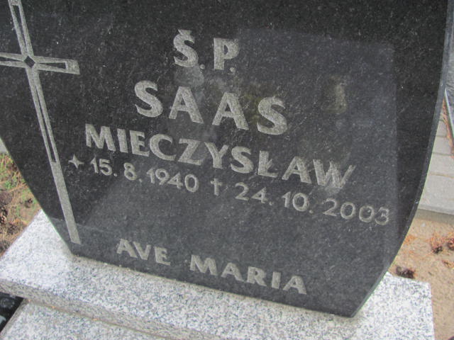 Mieczysław Saas 1940 Bydgoszcz - Grobonet - Wyszukiwarka osób pochowanych