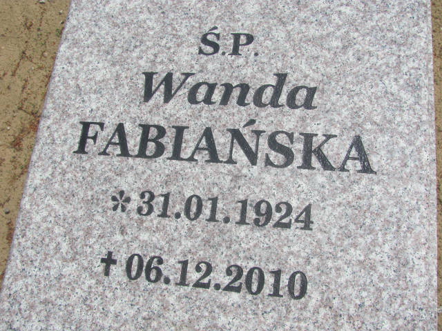 Wanda Fabiańska 1924 Bydgoszcz - Grobonet - Wyszukiwarka osób pochowanych