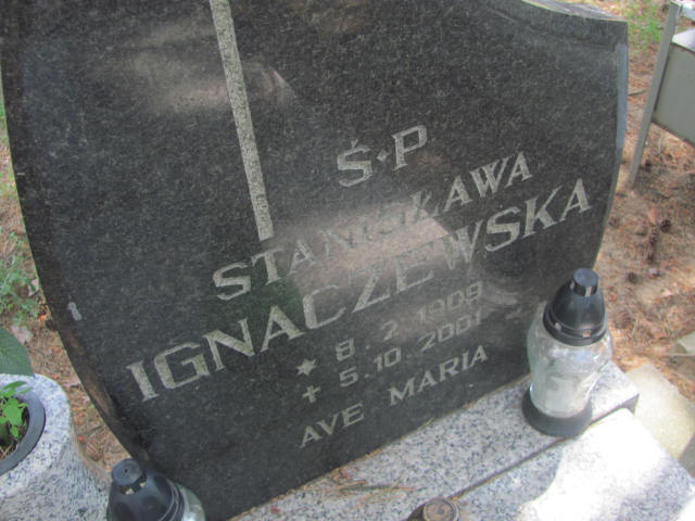 Stanisława Ignaczewska 1909 Bydgoszcz - Grobonet - Wyszukiwarka osób pochowanych