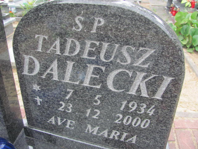 Tadeusz Dalecki 1934 Bydgoszcz - Grobonet - Wyszukiwarka osób pochowanych