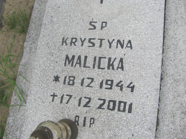 Krystyna Malicka 1944 Bydgoszcz - Grobonet - Wyszukiwarka osób pochowanych