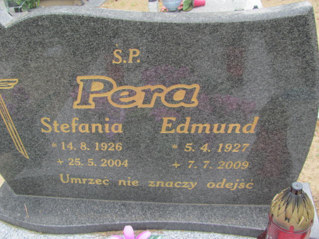 Edmund Pera 1927 Bydgoszcz - Grobonet - Wyszukiwarka osób pochowanych