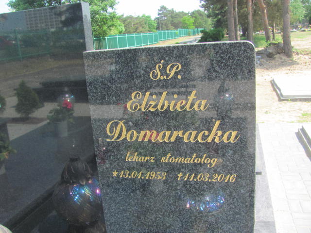 Elżbieta Domaracka 1953 Bydgoszcz - Grobonet - Wyszukiwarka osób pochowanych