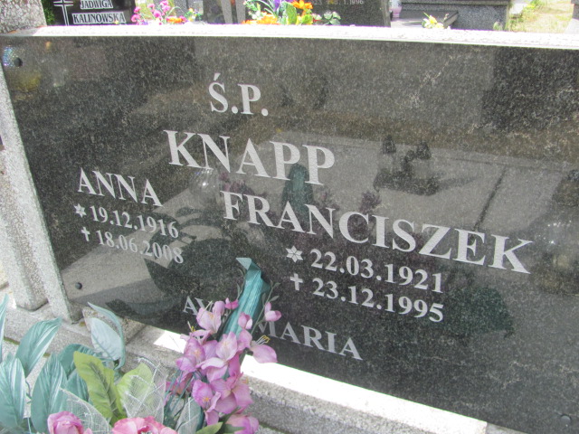 Franciszek Knapp 1921 Bydgoszcz - Grobonet - Wyszukiwarka osób pochowanych