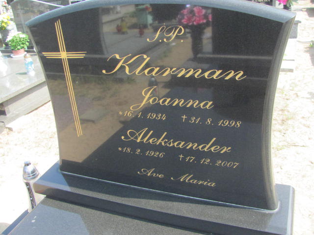 Aleksander Klarman 1926 Bydgoszcz - Grobonet - Wyszukiwarka osób pochowanych