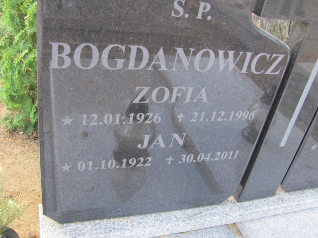 Jan Bogdanowicz 1922 Bydgoszcz - Grobonet - Wyszukiwarka osób pochowanych
