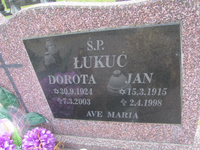 Dorota Łukuć 1924 Bydgoszcz - Grobonet - Wyszukiwarka osób pochowanych