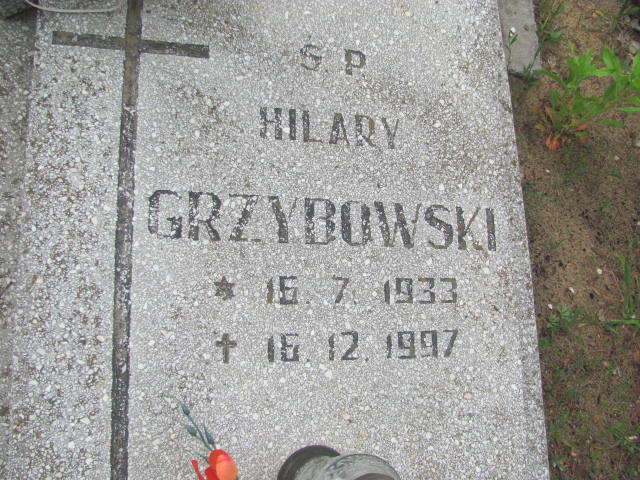 Hilary Grzybowski 1933 Bydgoszcz - Grobonet - Wyszukiwarka osób pochowanych