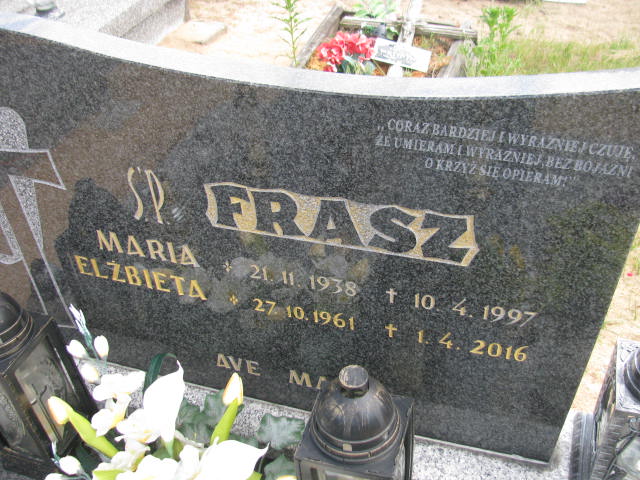 Maria Frasz 1938 Bydgoszcz - Grobonet - Wyszukiwarka osób pochowanych