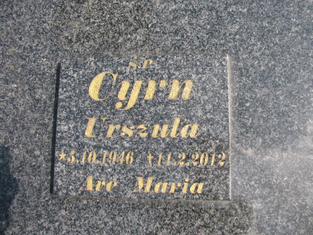 Urszula Cyrn 1946 Bydgoszcz - Grobonet - Wyszukiwarka osób pochowanych