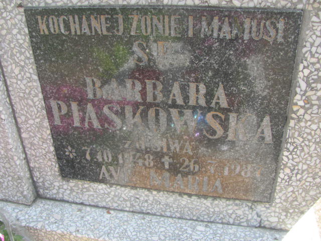 Adam Piaskowski 1948 Bydgoszcz - Grobonet - Wyszukiwarka osób pochowanych