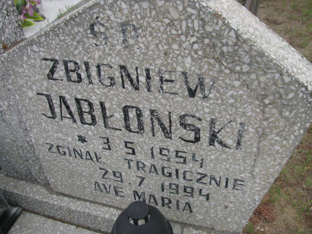 Zbigniew Jabłoński 1954 Bydgoszcz - Grobonet - Wyszukiwarka osób pochowanych
