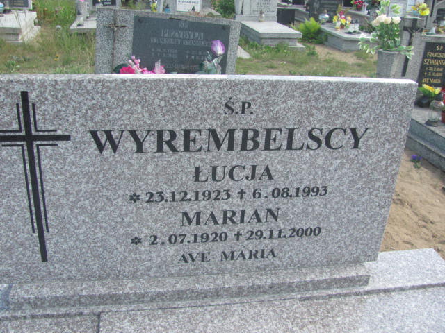 Łucja Wyrembelska 1923 Bydgoszcz - Grobonet - Wyszukiwarka osób pochowanych