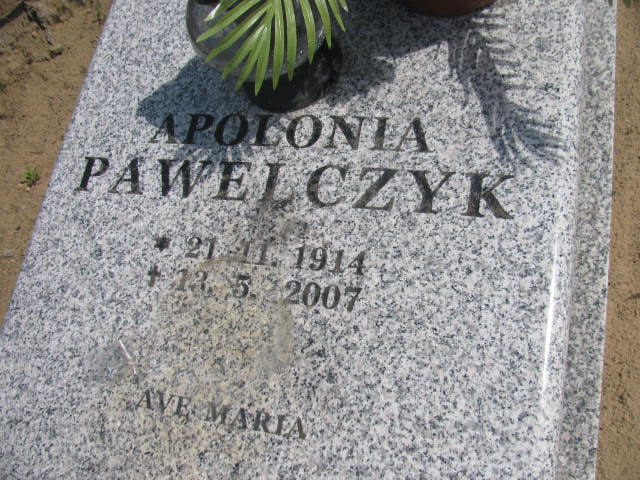 Apolonia Pawelczyk 1914 Bydgoszcz - Grobonet - Wyszukiwarka osób pochowanych