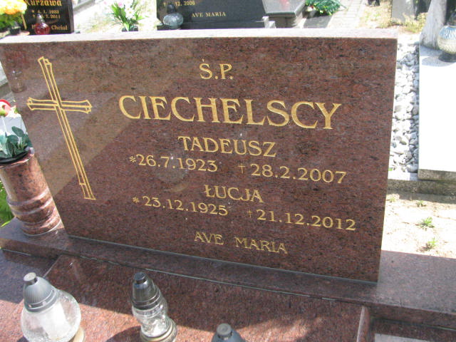 Łucja Ciechelska 1925 Bydgoszcz - Grobonet - Wyszukiwarka osób pochowanych