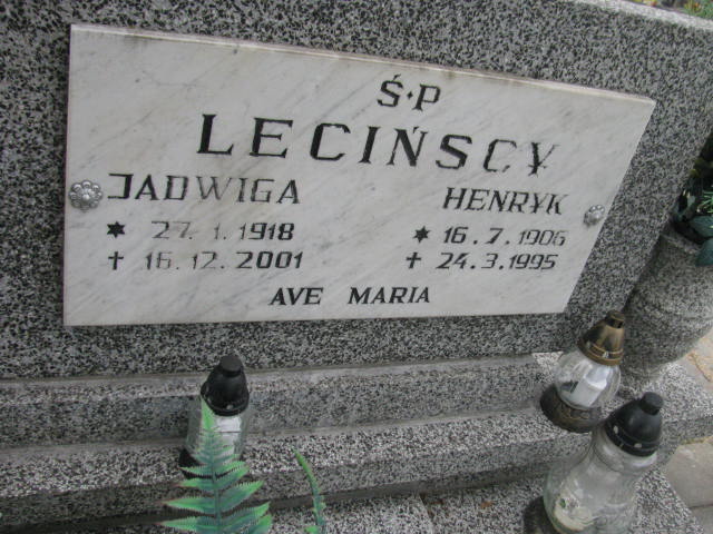 Jadwiga Lecińska 1918 Bydgoszcz - Grobonet - Wyszukiwarka osób pochowanych