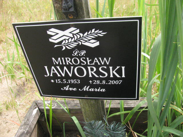 Mirosław Jaworski 1953 Bydgoszcz - Grobonet - Wyszukiwarka osób pochowanych
