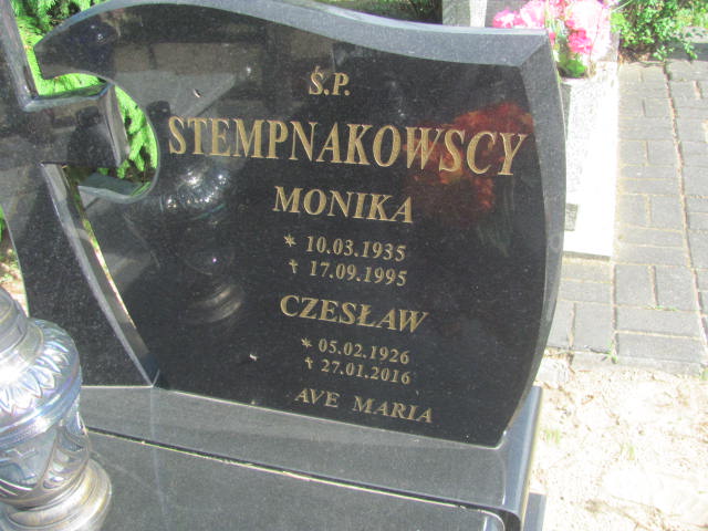 Monika Stempnakowska 1935 Bydgoszcz - Grobonet - Wyszukiwarka osób pochowanych