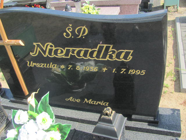 Urszula Nieradka 1936 Bydgoszcz - Grobonet - Wyszukiwarka osób pochowanych