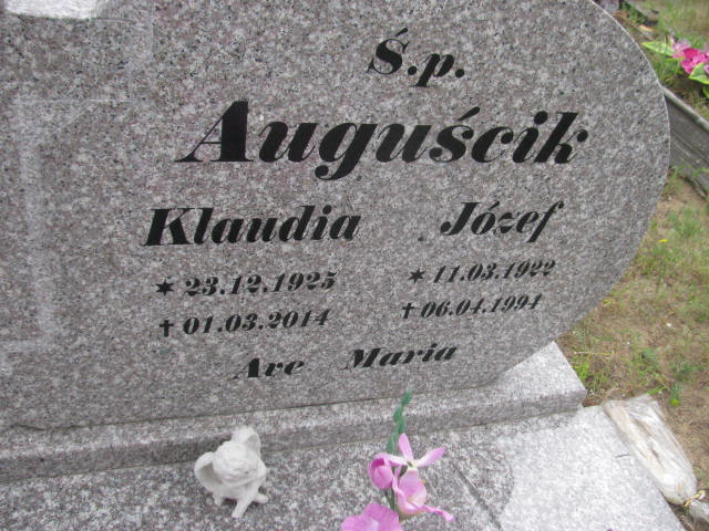 Klaudia Auguścik 1925 Bydgoszcz - Grobonet - Wyszukiwarka osób pochowanych
