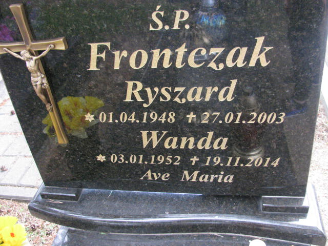 Ryszard Frontczak 1948 Bydgoszcz - Grobonet - Wyszukiwarka osób pochowanych