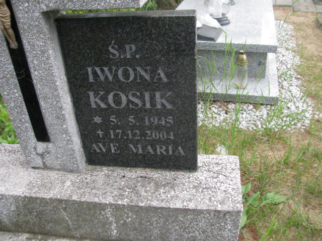 Iwona Kosik 1945 Bydgoszcz - Grobonet - Wyszukiwarka osób pochowanych