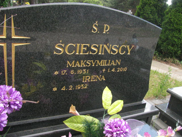 Maksymilian Ściesiński 1931 Bydgoszcz - Grobonet - Wyszukiwarka osób pochowanych