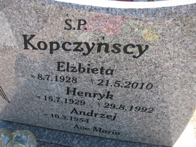 Elżbieta Kopczyńska 1928 Bydgoszcz - Grobonet - Wyszukiwarka osób pochowanych