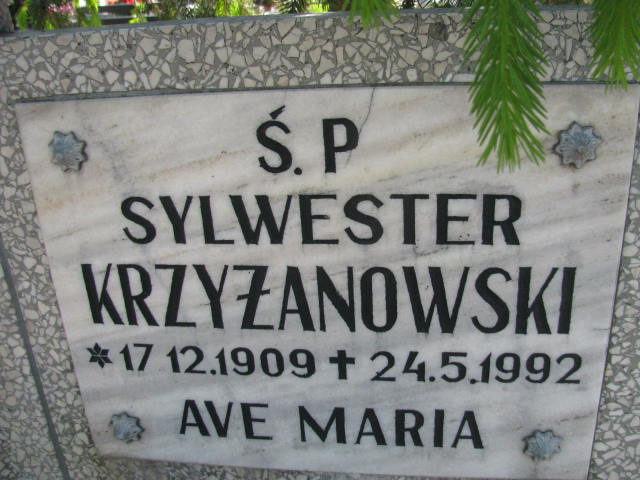 Sylwester Krzyżanowski 1909 Bydgoszcz - Grobonet - Wyszukiwarka osób pochowanych