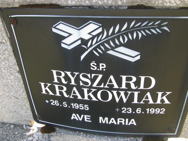 Ryszard Krakowiak 1955 Bydgoszcz - Grobonet - Wyszukiwarka osób pochowanych