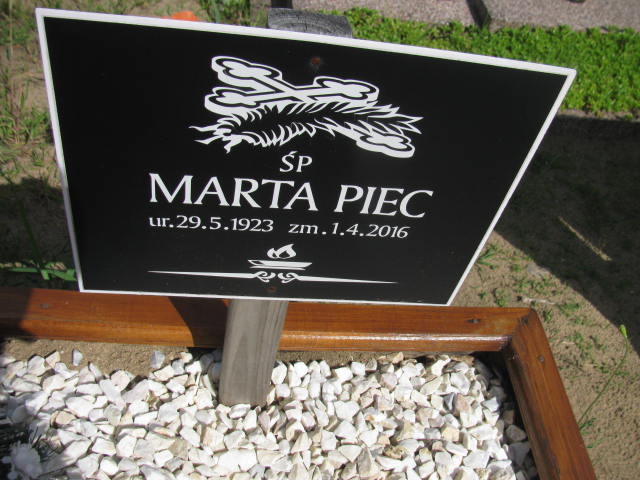 Marta Piec 1923 Bydgoszcz - Grobonet - Wyszukiwarka osób pochowanych