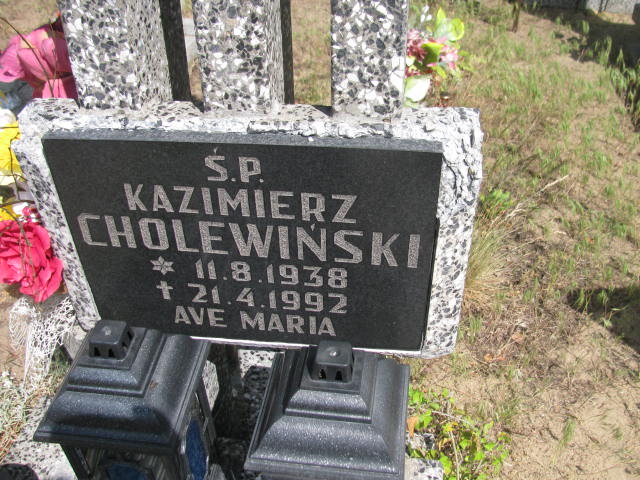 Kazimierz Cholewiński 1938 Bydgoszcz - Grobonet - Wyszukiwarka osób pochowanych