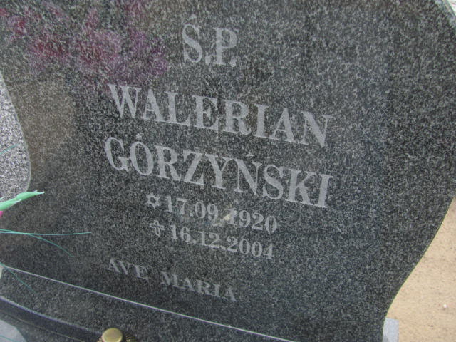 Walerian Górzyński 1920 Bydgoszcz - Grobonet - Wyszukiwarka osób pochowanych