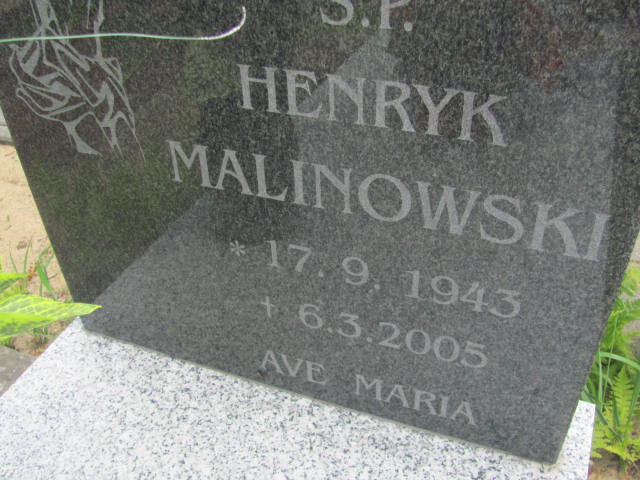 Henryk Malinowski 1943 Bydgoszcz - Grobonet - Wyszukiwarka osób pochowanych