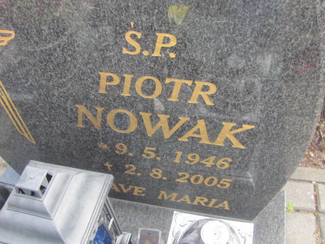 Piotr Nowak 1946 Bydgoszcz - Grobonet - Wyszukiwarka osób pochowanych