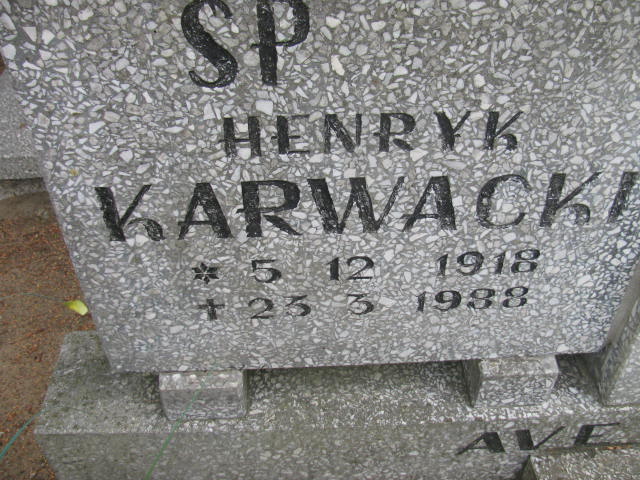 Henryk Karwacki 1918 Bydgoszcz - Grobonet - Wyszukiwarka osób pochowanych