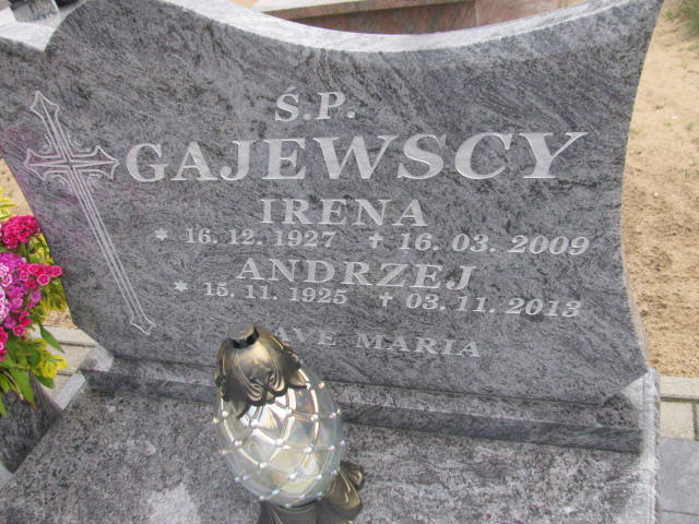 Irena Gajewska 1927 Bydgoszcz - Grobonet - Wyszukiwarka osób pochowanych