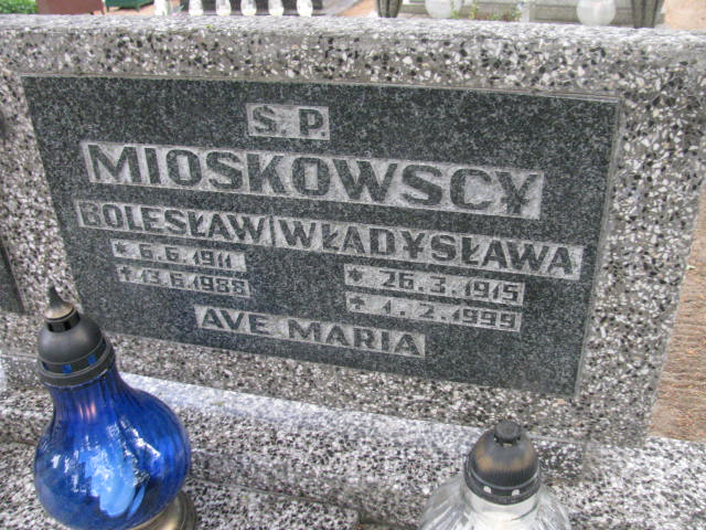 Bolesław Mioskowski 1911 Bydgoszcz - Grobonet - Wyszukiwarka osób pochowanych