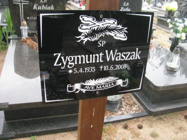 Zygmunt Waszak 1935 Bydgoszcz - Grobonet - Wyszukiwarka osób pochowanych
