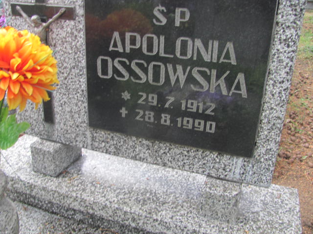 Apolonia Ossowska 1912 Bydgoszcz - Grobonet - Wyszukiwarka osób pochowanych