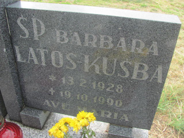 Barbara Latos Kuśba 1928 Bydgoszcz - Grobonet - Wyszukiwarka osób pochowanych