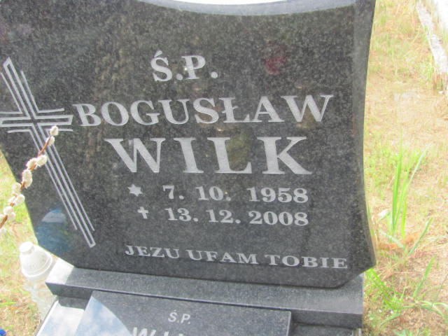 Bogusław Wilk 1958 Bydgoszcz - Grobonet - Wyszukiwarka osób pochowanych