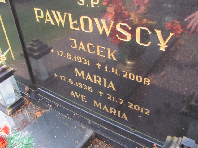 Jacek Pawłowski 1931 Bydgoszcz - Grobonet - Wyszukiwarka osób pochowanych