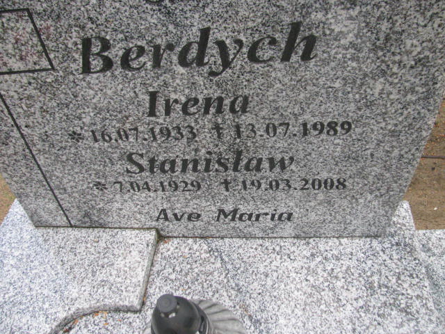 Stanisław Berdych 1929 Bydgoszcz - Grobonet - Wyszukiwarka osób pochowanych