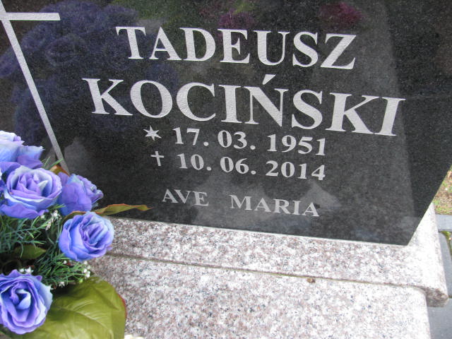 Tadeusz Kociński 1951 Bydgoszcz - Grobonet - Wyszukiwarka osób pochowanych