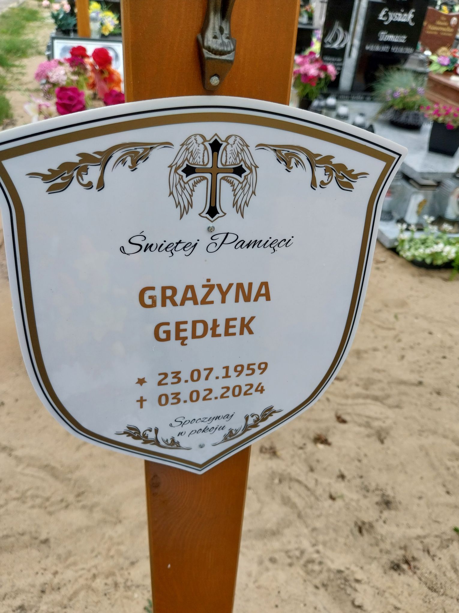 Grób Grażyna Gędłek